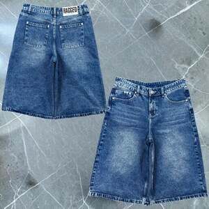 Ragged Jeans Denim Wide-Leg Jorts